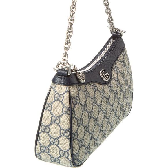 Gucci Ophidia Small Gg Supreme Canvas & Leather Shoulder Bag, Blue - Picture 3 of 4
